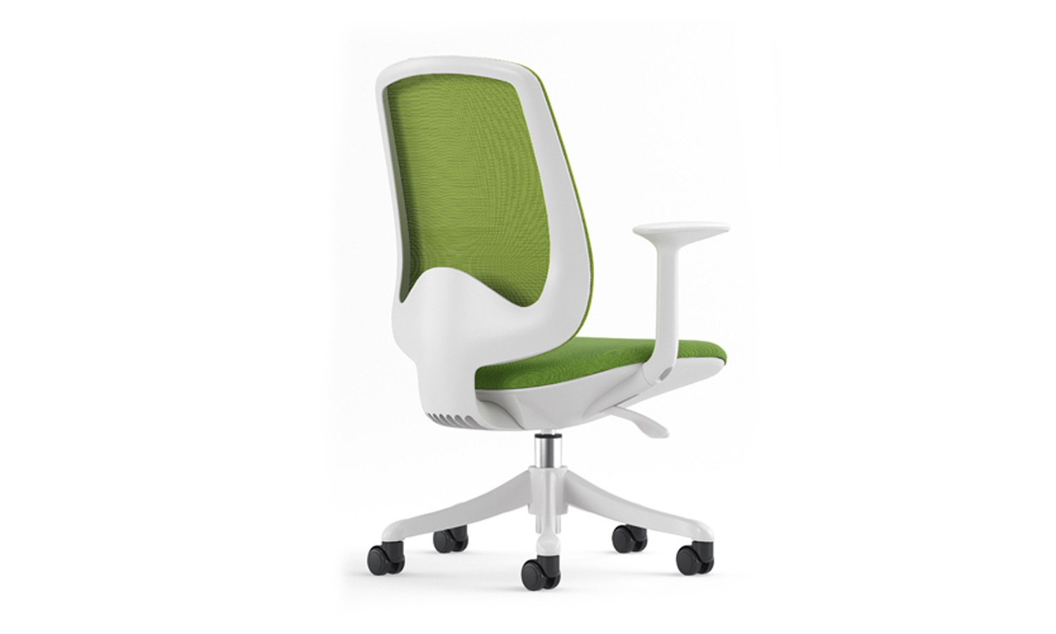 Sphere Task Chair - White Frame with Lime Green